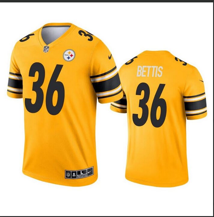 Men Pittsburgh Steelers 36 Bettis Yellow 2024 Nike Limited NFL Jersey style 1